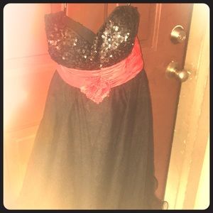 It is an all Black with a red flower